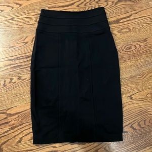 Cabi 205 Black Zipper Pencil Skirt Size 4